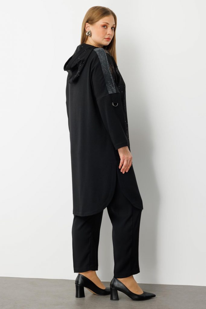 GİLDA Pullu File Detaylı Kolu Apoletli Kapişonlu 70009