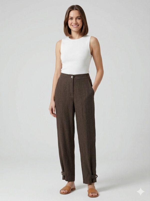 GİLDA Paçaları Apoletli Kupra Pantolon 30133