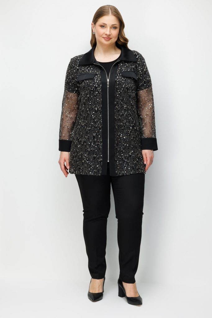 GİLDA Cep Kapaklı Pullu Fileli İç Bluzlu Tunik 40367