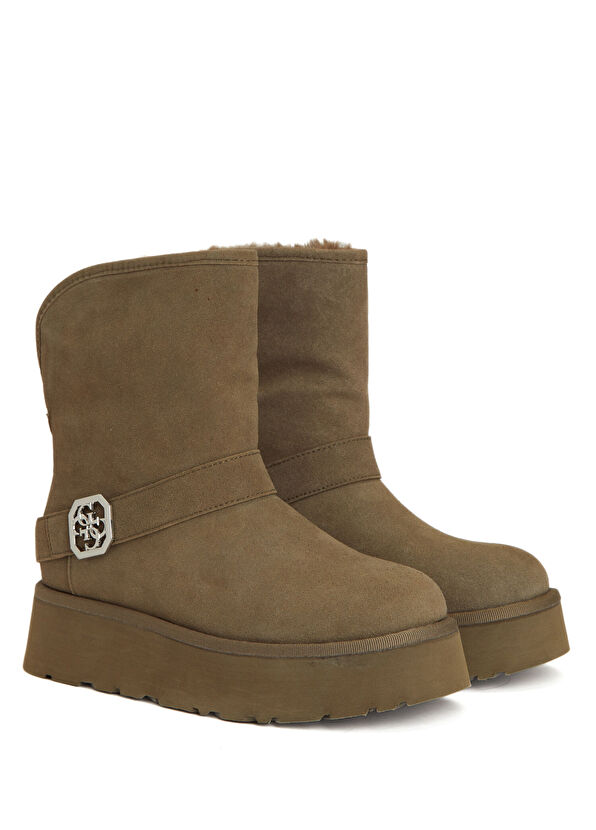 GUESS Dolsay Süet Deri Bot FLFDOLESU10 - YEŞİL