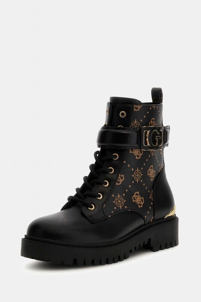 GUESS Orando 4G Ve Peony Logolu Postal Bot FLTORAFAL10 - SİYAH-KAHVE