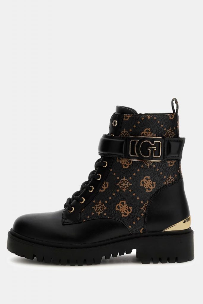 GUESS Orando 4G Ve Peony Logolu Postal Bot FLTORAFAL10 - SİYAH-KAHVE