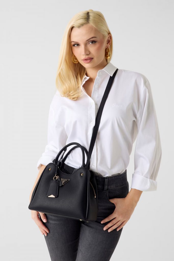 GUESS Meridian Logo Çanta HWBG6974050 - Siyah