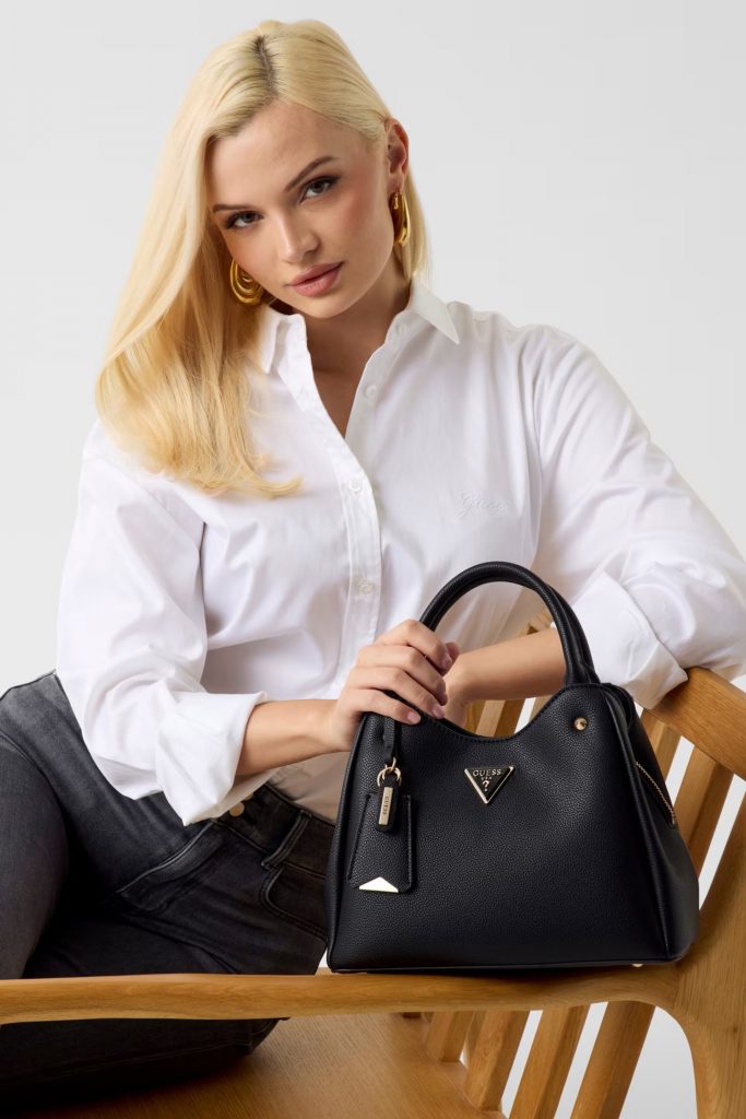 GUESS Meridian Logo Çanta HWBG6974050 - Siyah