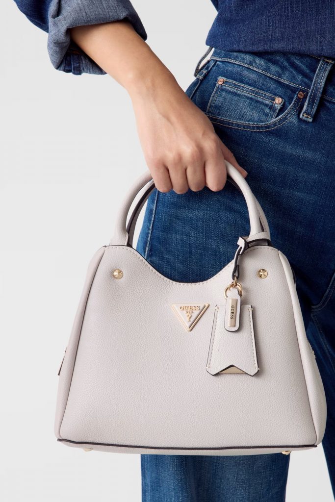 GUESS Meridian Logo Çanta HWBG6974050 - KREM