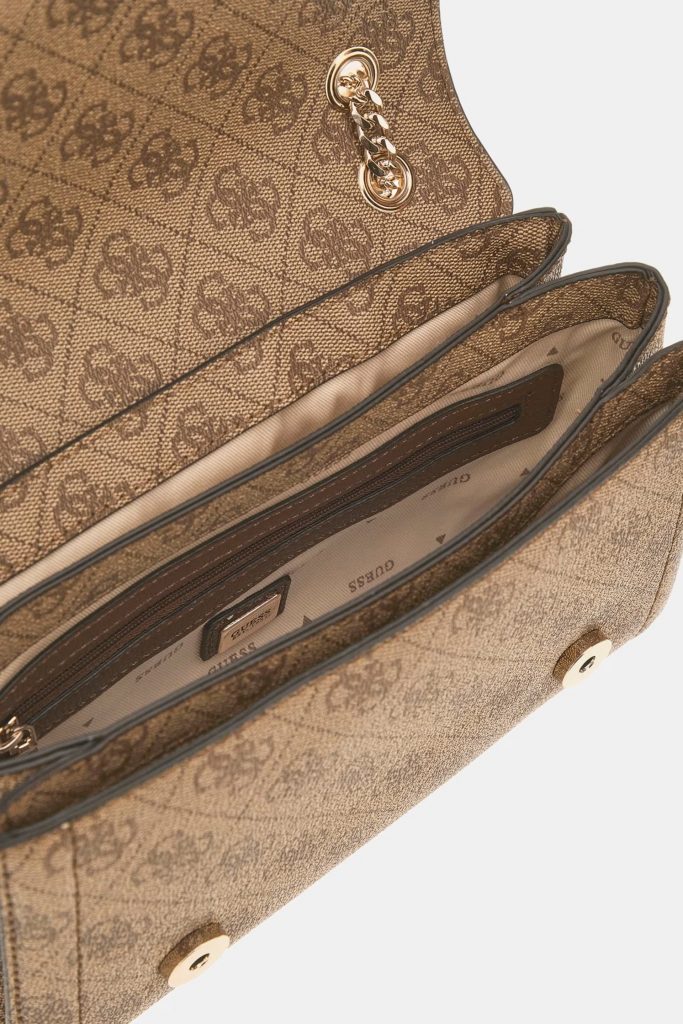 GUESS  Noelle 4G Logolu Mini Çapraz Çanta HWBG9672210 - Latte