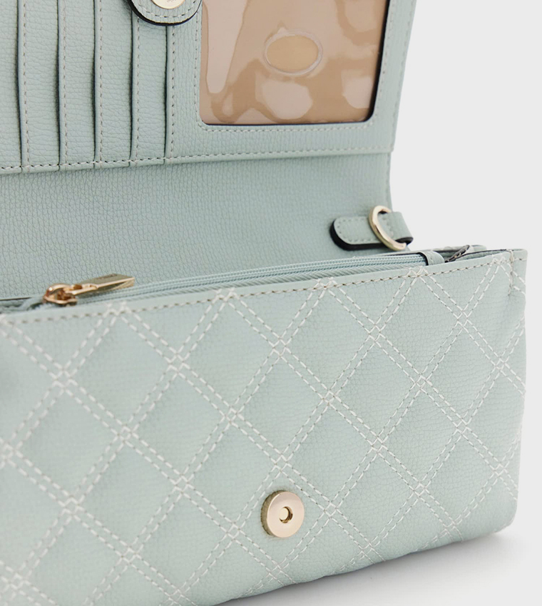 GUESS Kapitone Mini Çapraz Askılı Çanta HWBQ9673750 - gumus