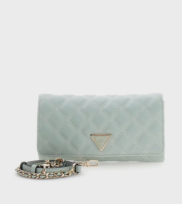 GUESS Kapitone Mini Çapraz Askılı Çanta HWBQ9673750 - gumus