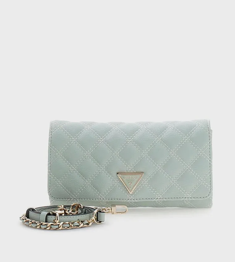 GUESS Kapitone Mini Çapraz Askılı Çanta HWBQ9673750 - gumus
