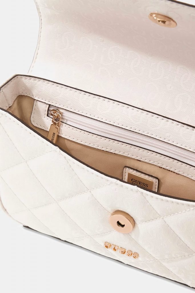 GUESS Libby Crossbody Çanta HWGG9912200 - EKRU