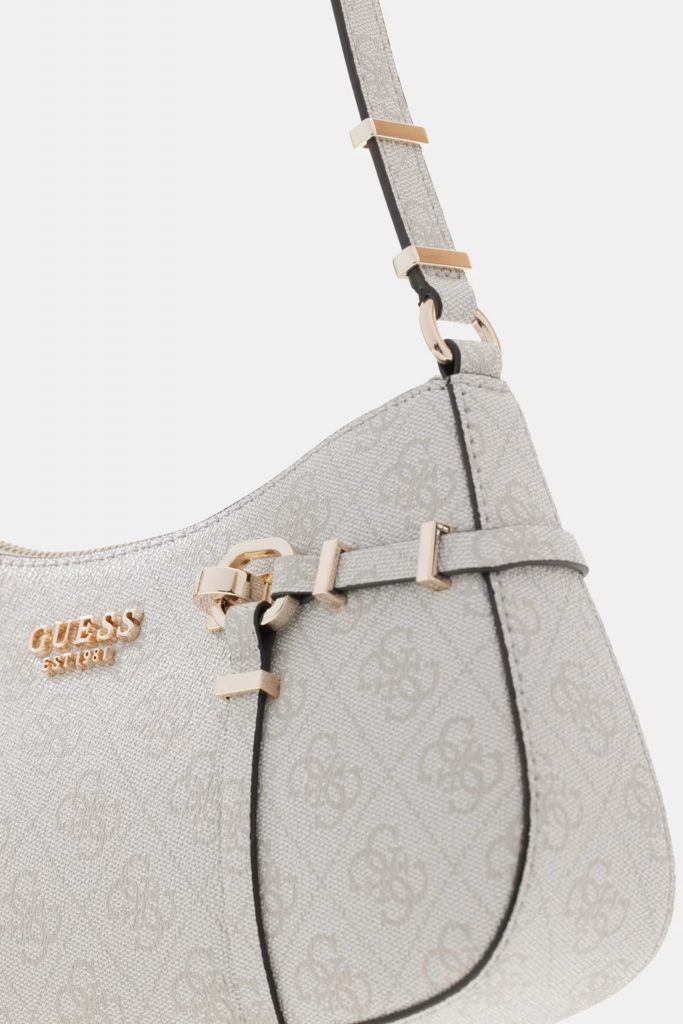 GUESS Leona Logo Omuz Çantası HWSG9917180 - kemik