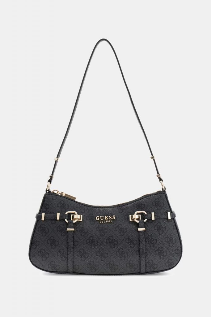 GUESS Leona Logo Omuz Çantası HWSG9917180 - ANTRASİT