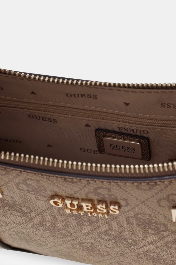 GUESS Leona Logo Omuz Çantası HWSG9917180 - Latte