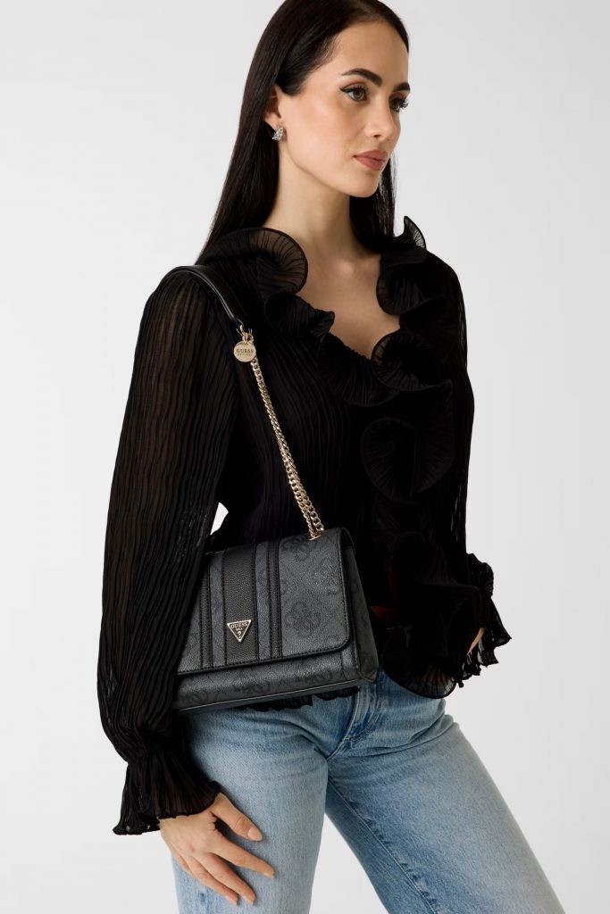 GUESS Noelle Logolu Çapraz Çanta HWSS9672210 - ANTRASİT