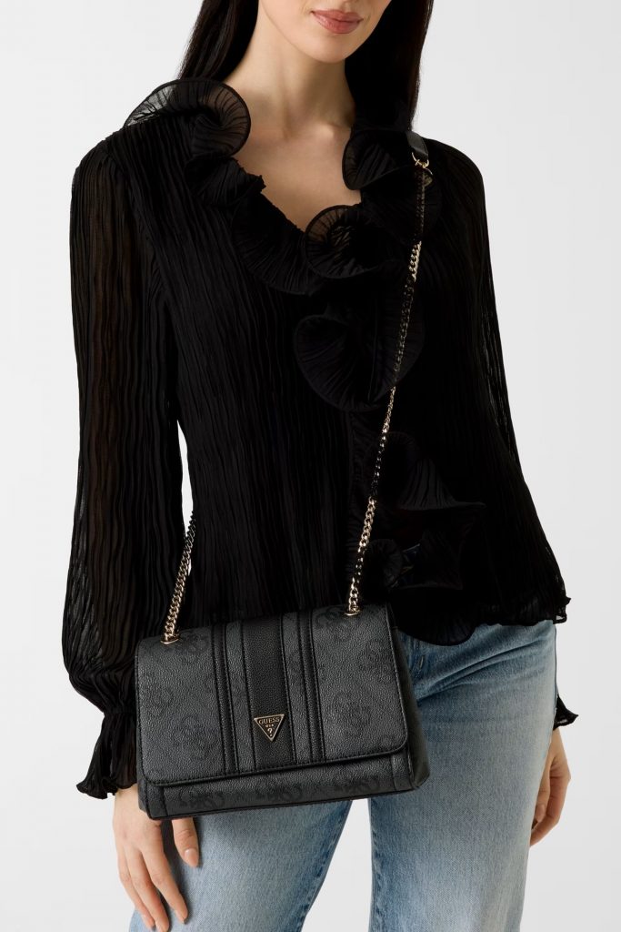 GUESS Noelle Logolu Çapraz Çanta HWSS9672210 - ANTRASİT