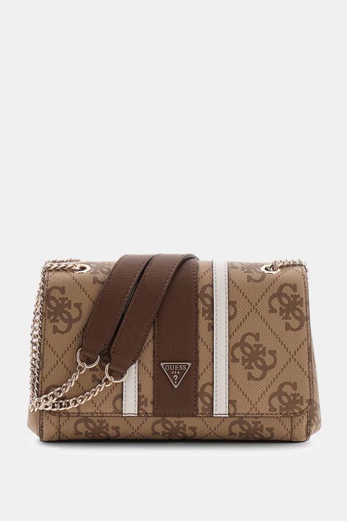 GUESS Noelle Logolu Çapraz Çanta HWSS9672210 - Latte