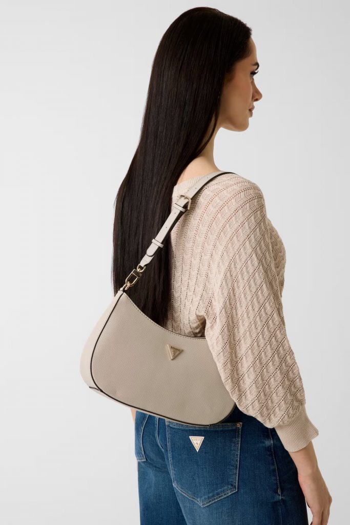 GUESS Noelle Saffiano Omuz Çantası HWZG9672180 - VİZON