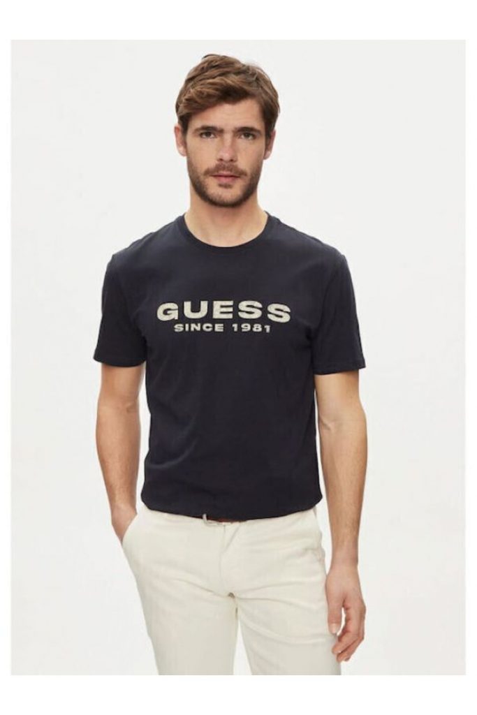 GUESS Kendinden Desenli T-shirt M4GI61J1314 - HAKİ