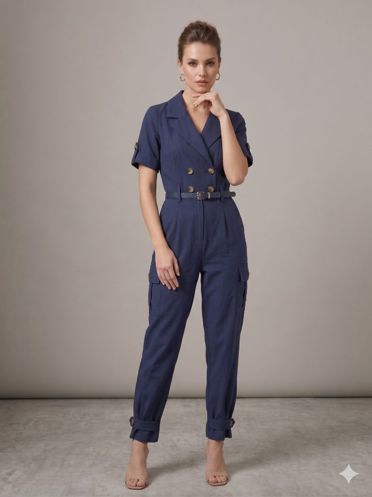 İNTERSAN DESİGNER CLUP Kemer Detaylı Alt Üst Takım 17344 - İNDİGO