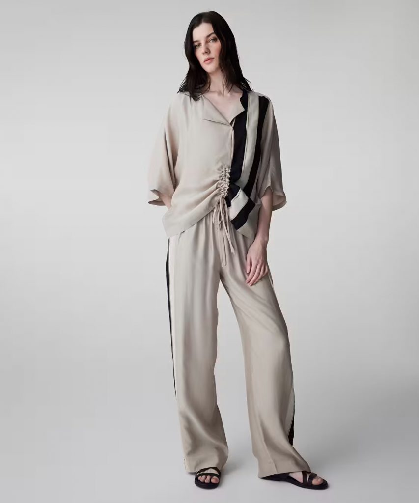 İPEKYOL Ayarlanabilir Büzgülü Colorblock Bluz IS1260006084