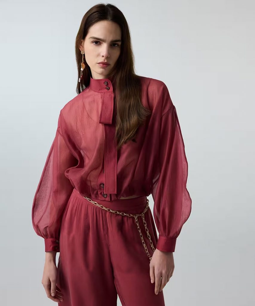 İPEKYOL Yüksek Yaka Yalon Bluz IS1260006111