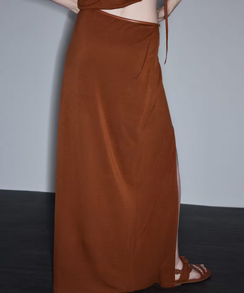 İPEKYOL Kontrast Biyeli Maksi Etek IS1260004084