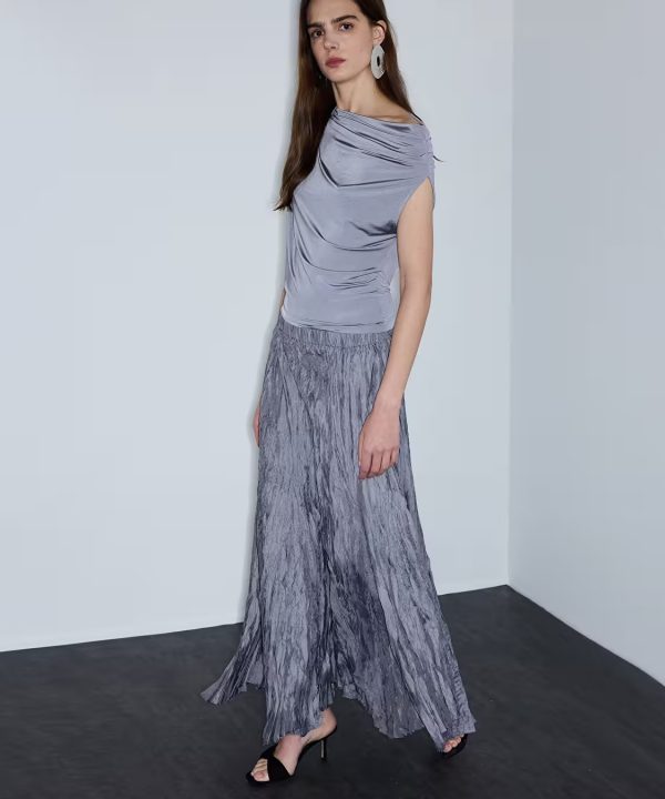 İPEKYOL Kırışık Efektli Kloş Etek IS1260004151