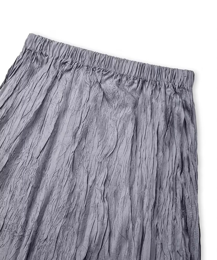 İPEKYOL Kırışık Efektli Kloş Etek IS1260004151 - GRİ