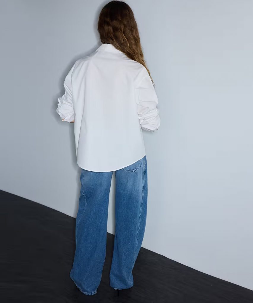 İPEKYOL Nakışlı Cutout Poplin Gömlek IS1260025244 - Beyaz