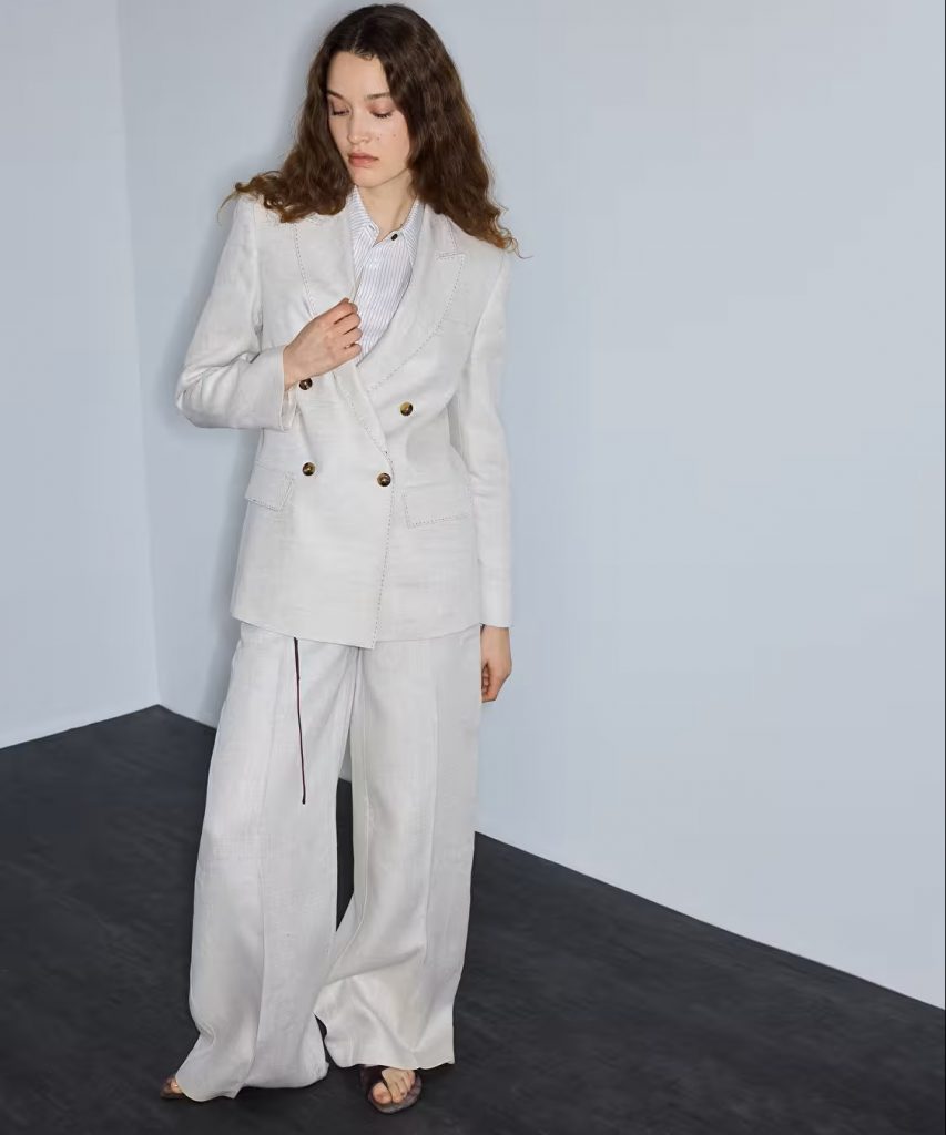 İPEKYOL Kemerli Keten Pantolon IS1260003212