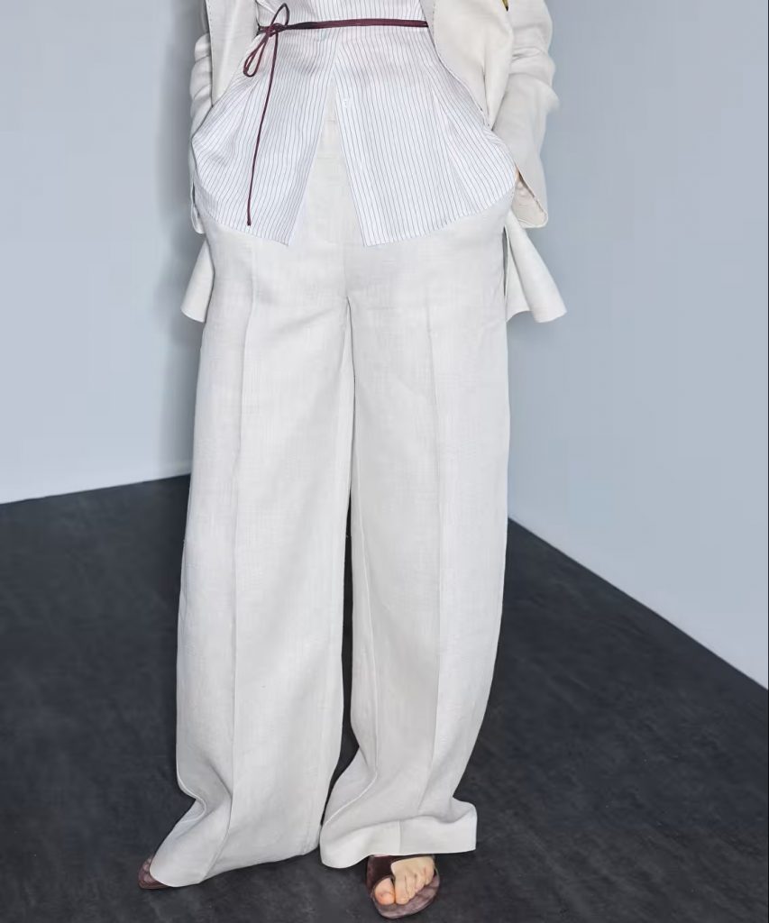 İPEKYOL Kemerli Keten Pantolon IS1260003212