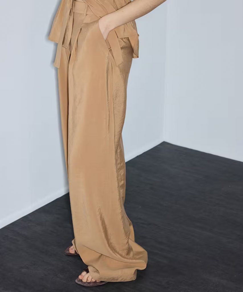 İPEKYOL Modal İçerikli Wide Leg Pantolon IS1260003247 - naturel