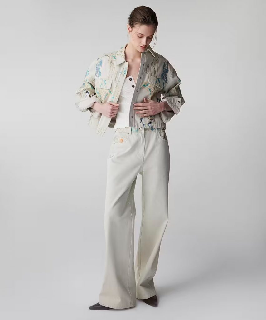 İPEKYOL Nakışlı Pantolon IS1260018004 - naturel