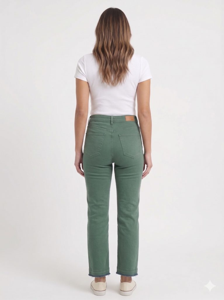 KASHA Paça Detaylı Pantolon 26YP804 - YEŞİL