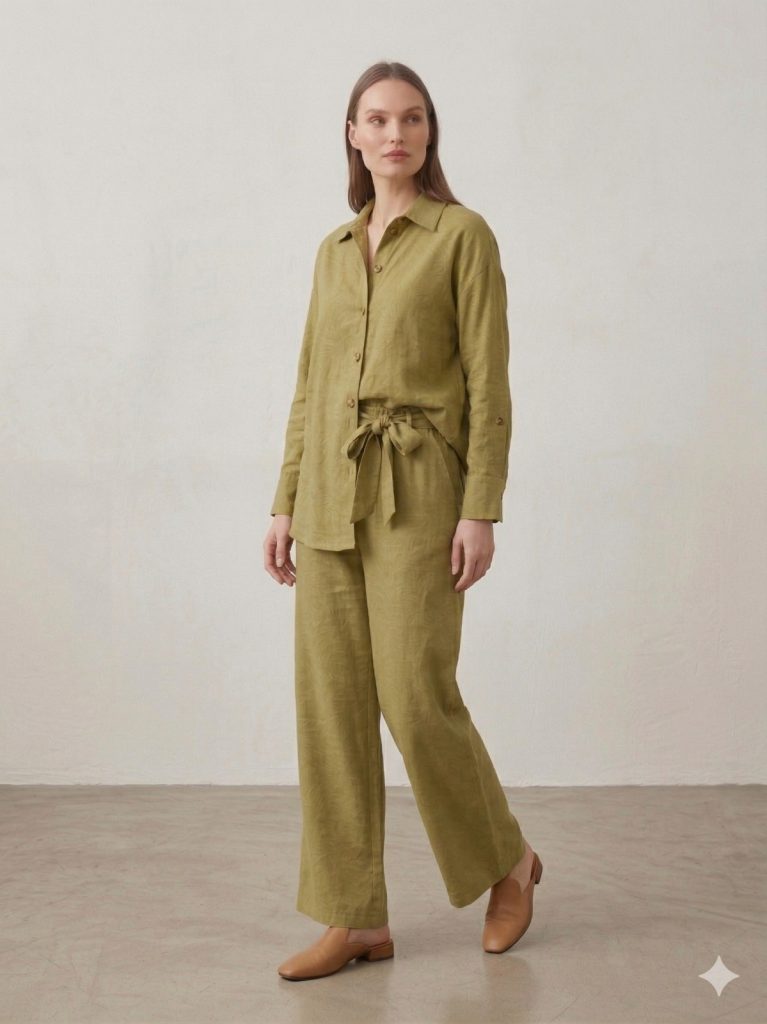 KAYRA Kendinden Çiçek İşlemeli Takım 16063