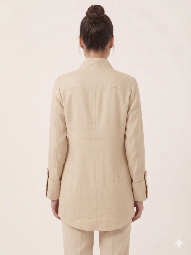 KAYRA Fermuar Detaylı Ceket 13051 - KREM