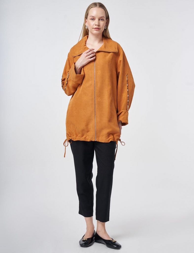 KAYRA Geniş Yaka Modal Ceket 73024 - TARÇIN