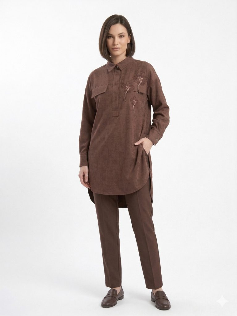 KAYRA Nakışlı Gömlek 71017