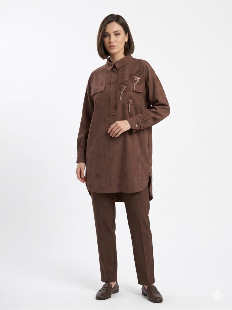 KAYRA Nakışlı Gömlek 71017