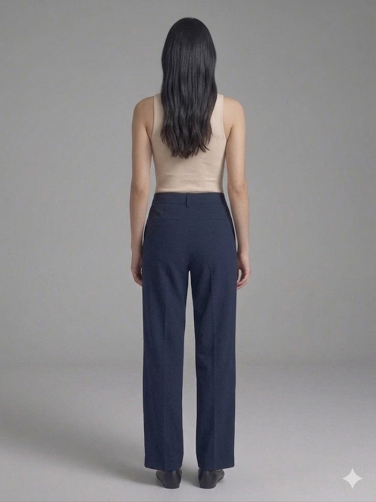 KAYRA Önden İp Detaylı Pantolon 19120 - K.LACİVERT