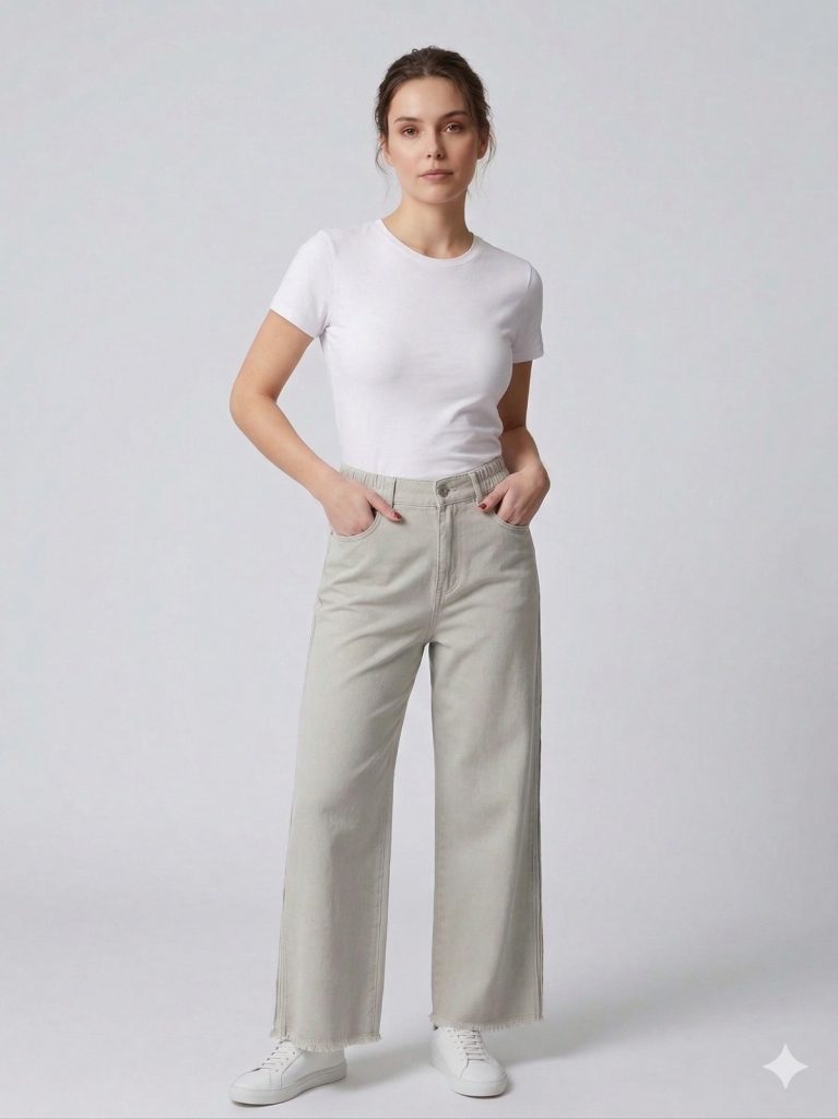 KAYRA Paçası Püsküllü Pantolon 79043 - A.GRİ