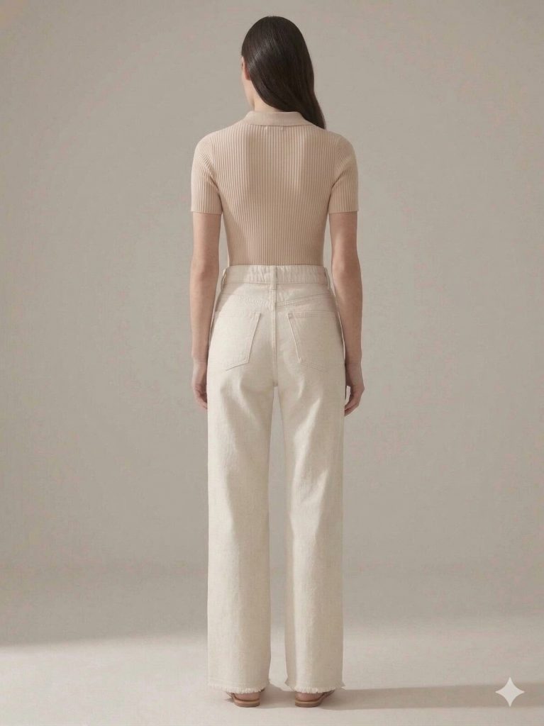 KAYRA Paçası Püsküllü Pantolon 79043 - EKRU