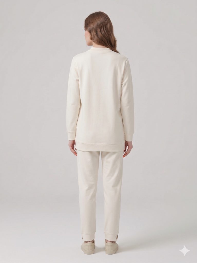 KAYRA Desenli Bluz 31019 - EKRU