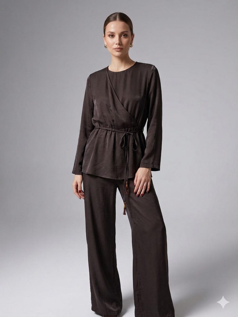 KAYRA Beli Bağcıklı Tulum 22002 - K.KAHVE