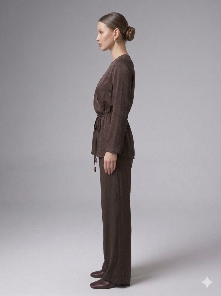 KAYRA Beli Bağcıklı Tulum 22002 - K.KAHVE