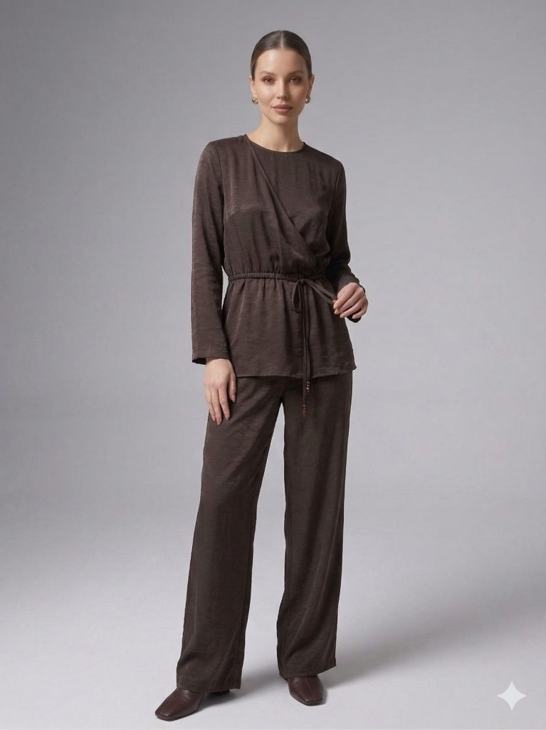 KAYRA Beli Bağcıklı Tulum 22002 - K.KAHVE