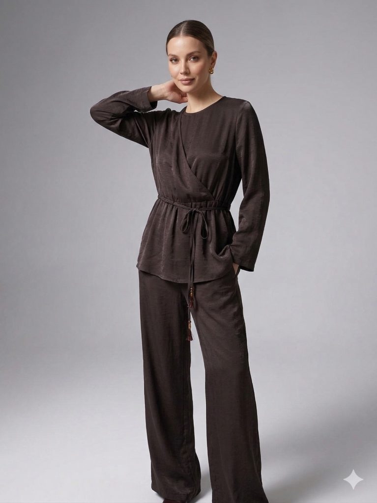 KAYRA Beli Bağcıklı Tulum 22002 - K.KAHVE