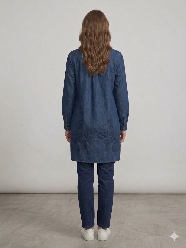 KAYRA Çiçek Detaylı Tunik 21080 - KARMA