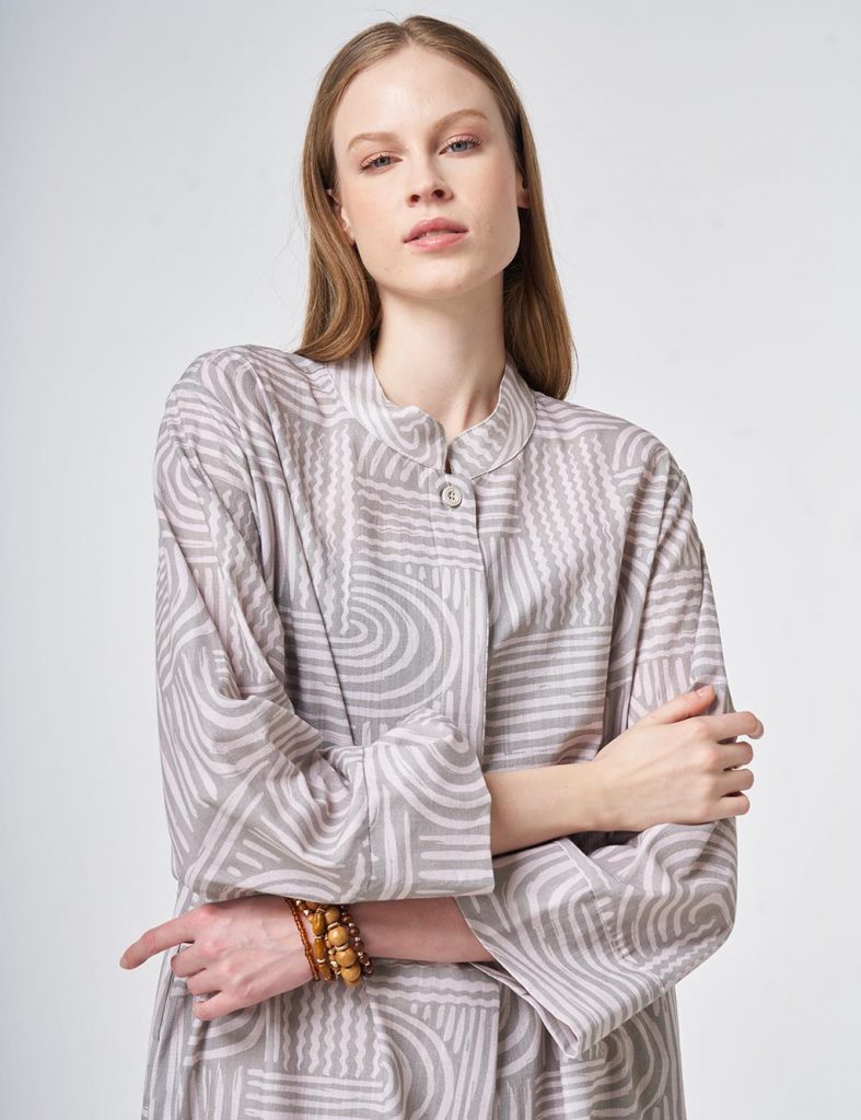 KAYRA %100 Pamuklu Hakim Yaka Tunik 21130