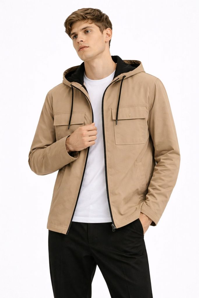 KİP Yakası Cepli Kapüşonlu Mont 10025 - A.KAHVE